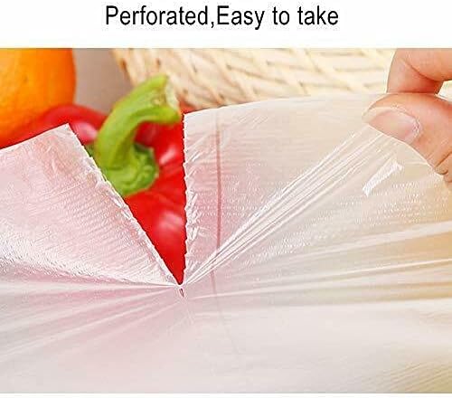 Immuson Food Storage Bag, 12 x 20 Plastic Produce Bag on a Roll, 2 Rolls Fruits, Vegetable, Bread, Food Storage Clear Bag, 350 Per Roll,700 Bags