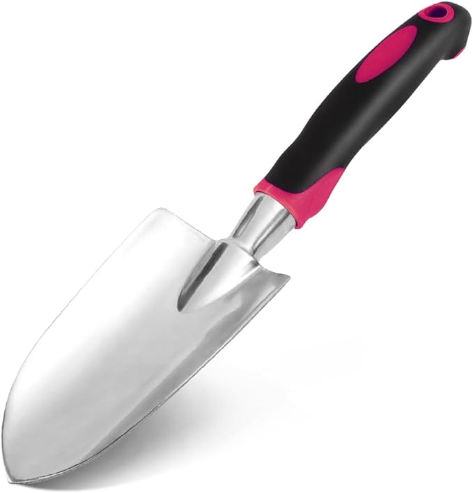 Garden Trowels - NEWGF Heavy-Duty Manganese Steel Super Garden Hand Trowels-Dig, Shovel and Plant -Black/Red