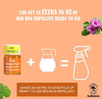 All Natural Bed Bug Spray -Non-Toxic Bed Bugs Killer - 2 Bottle Pack 16 oz + 1 oz Concentrate - Fast-Acting Beds Bug Killer | Kills Fleas and Mites