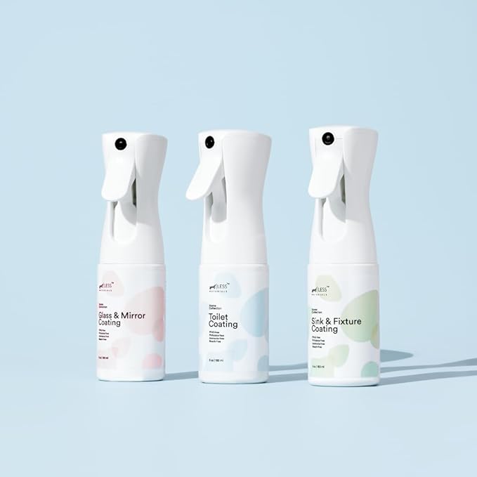 spotLESS MATERIALS Monthly Maintenance Bundle For Streak-Free, Stain-Resistant Bathroom, LESS Formula, Repels Water & Waste