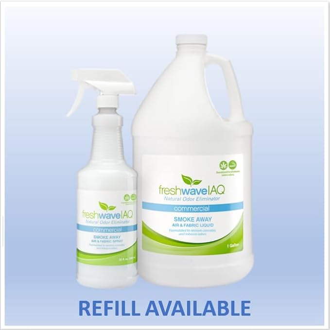 Fresh Wave IAQ Commercial Smoke Away Air & Fabric Spray, 32 Fl. Oz. | Great for Strong Odors | Safer Natural Ingredients | Odor Eliminator for Home or Large Commercial Areas