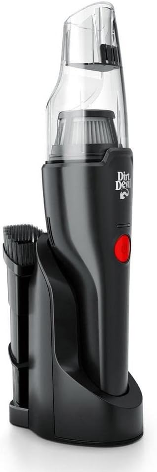 Dirt Devil Grab and Go+ 8V Cordless Handheld Vacuum Cleaner, Powerful Suction, Lightweight, Includes 2-in-1 Tool and Charging Stand with Tool Storage, Portable Vacuum Cleaner