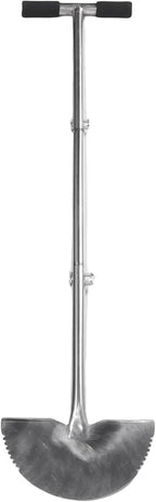 Half Moon Lawn Edger Half Moon Hand Edger Manual Lawn Edger Stainless Steel Serrated Cutter 96.5cm Non Slip Handle with Footplate for Grass Turf Clay Gravel Edging
