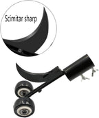 Curved Hook Weed Remover for Garden Patio Backyard Lawn Sidewalk Driveways Weeds Aluminum Alloy Manual Weeder Black