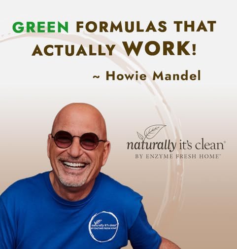 naturally It's clean Floor Cleaner (Makes 24-Gallons) for All Floor Types (Plant Based Enzymes) pH Neutral, Biodegradable, Kids&Pets Safe; Rinse Free, Eliminates Odors