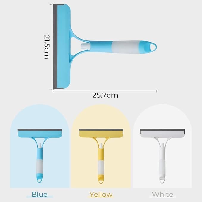 3 in 1 Window Cleaning Tool for Car Indoor Outdoor High Windows, Spray Window Squeegee Cleaner Tool with Spray Bottle,Window Wiper Silicone Cleaner Brush Scraper,for Car, Home, Kitchen (Yellow)
