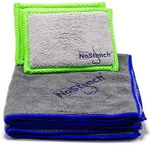 Kitchen Sponge | Odor Resistant, Non-Scratch Microfiber Mesh and Terry Cloth Sponge, No Odor, Long Lasting Odor Protection | Durable Odor Free Lifestyle Product | Treated Combo Pack