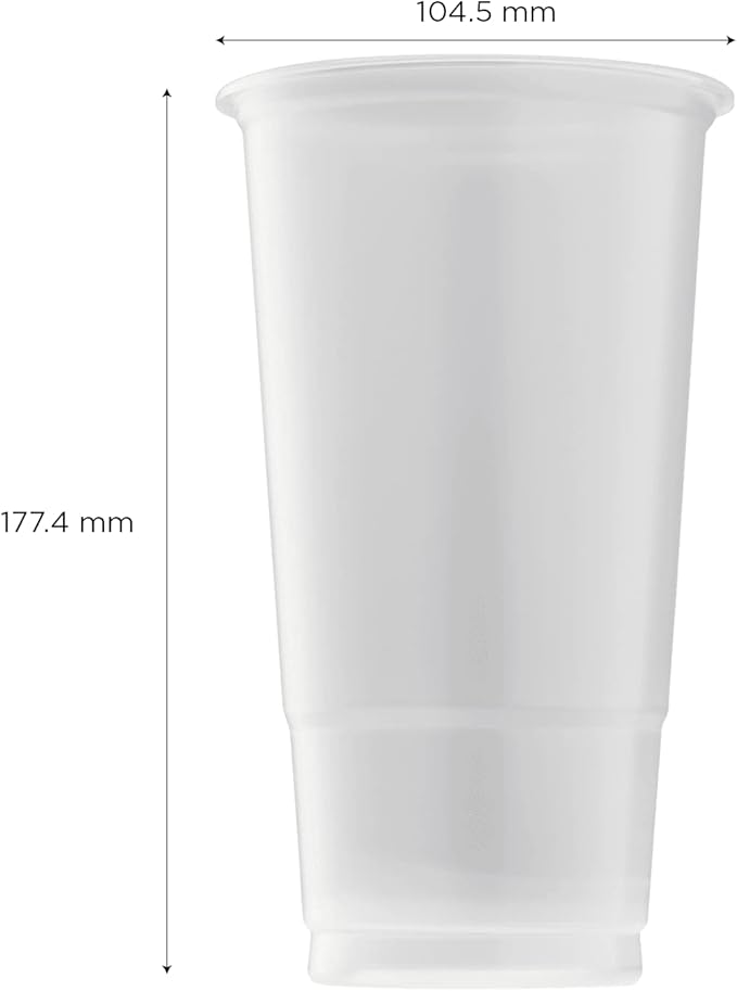 Karat [32oz - 600 ct] PP Plastic Cold Disposable Plastic Cups, 104.5mm Diameter, BPA Free & 100% Recyclable (C-KPP32)
