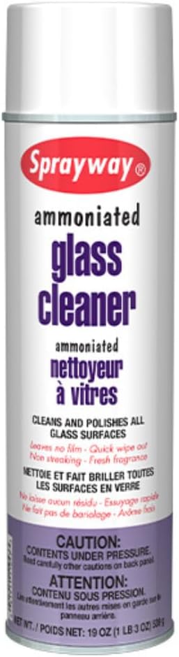 Sprayway SW043 Aerosol Ammoniated Glass Cleaner, 14 oz