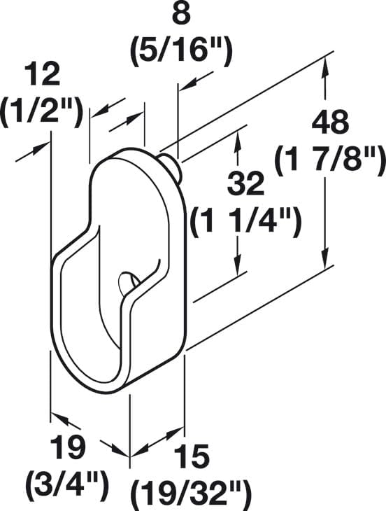 Oval Closet Rod with End Supports (Black, 24" Wide Space)