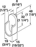 Oval Closet Rod with End Supports (Black, 30" Wide Space)