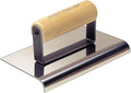 Kraft Tool CF168 1/4-Inch Radius 3/8-Inch Lip Stainless Steel Sidewalk Edger with Wood Handle, 8 x 4-Inch
