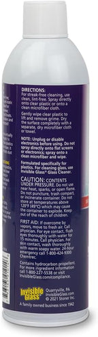 Invisible Glass 91014-6PK Clear Plastic Cleaner – Cleans and Protects Plastic on Electronics, Appliances, Eyewear, Cars, Trucks, RVs, Boats & More, Helps Prevent Fog and Static – 19 oz (Pack of 6)