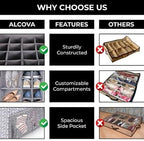 ALCOVA Shoe Organizer for Closet, 3 Pack Shoe Storage Box with Clear Cover, Foldable Shoe Storage Box, Fits up to 48 Pairs, Gray