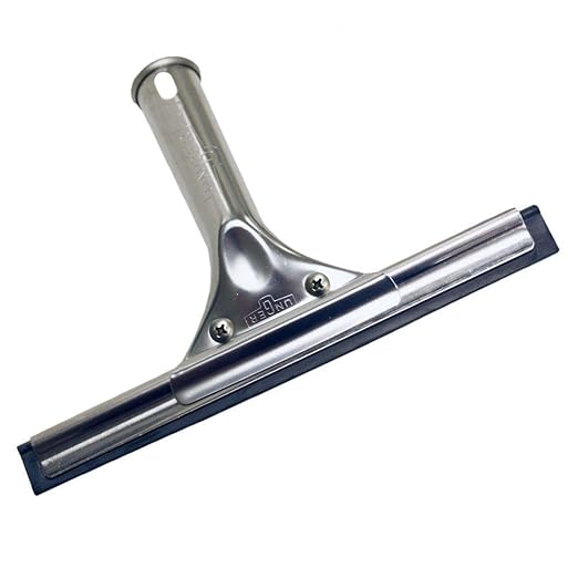 Unger Professional 8” Stainless Steel Window & Glass Cleaning Squeegee - Cleaning Supplies, Heavy Duty Squeegee for Window Cleaning, Streak Free Results