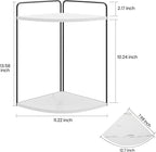 Forest Angle Bathroom Counter Organizer,Countertop Organizer,Vanity Organizers,Bathroom Storage,Bathroom Sink Caddy,Counter Shelf,Corner Counter,Corner Shelves(Black-White Marble)