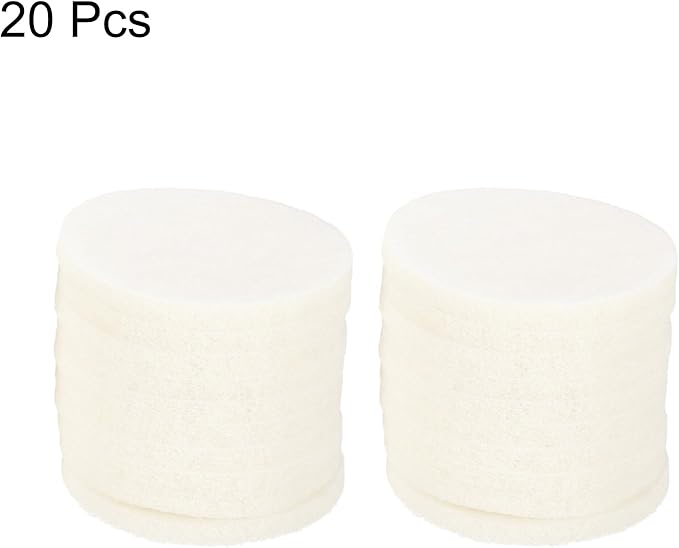 HARFINGTON 20pcs Scrubber Scouring Pads 450 Grits 4 Inch Drill Power Brush Hoop and Loop Surface Conditioning Disc Drill Scuffing Disc Scrub Pads for Home Kitchen Cleaning, White