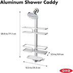 OXO Good Grips 3-Tier Aluminum Shower Caddy