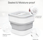 Conworld Laundry Detergent Container, Laundry Powder Dispenser with Scoop for Laundry Room Décor and Accessories, Space Saving Laundry Room Organization and Storage, Gray