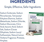 The Clean People Dishwasher Tablets - Cuts Grease & Rinses Sparkling Clean - Residue-Free - Phosphate Free Dishwashing Tablets (60 Count, Lemon Verbena)