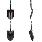 VNIMTI Heavy Duty Gardening Shovel, 56 Inch Round Blade with Fiberglass Handle (Green)