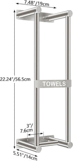 Towel Racks for Bathroom, STWWO Towel Storage for Small Bathroom 22inch, Stainless Steel Towel Rack Wall Mounted for Bath Towel, Brushed Nickel