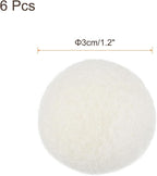 uxcell 6 Pcs Wool Dryer Balls, 1.2 Inches Wool Laundry Dryer Balls for Reducing Clothing Static and Wrinkles, White