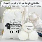 Wool Dryer Balls (6pc) – 100% Organic New Zealand Wool, Natural Fabric Softener, Reusable, Reduces Wrinkles & Drying Time, Eco-Friendly, Lint-Free, Chemical-Free Alternative to Dryer Sheets