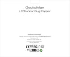 GeckoMan LED Indoor Bug Zapper Indoor Fruit Fly Trap for Indoors Mosquito Zapper Fly Zapper, Energy-Saving Max-Attract Hybrid-Spectrum Tube • 10-Yr Life, Enhanced High-Volt Instant Kill