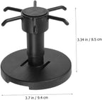 Lurrose 3pcs Rotating Kitchen Utensil Hooks Set, Black Metal Hanging Rack for Spatula Spoon Storage, Under Cabinet Organizer for Kitchen Cooking Tools