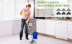 Long Handle Wall Mop 85 Inch, Wall Cleaner Ceiling Duster Extension Pole 39" to 85", 360° Rotatable Baseboard Wall Window Duster, Dry Dust /Wet Wash Cleaning Tool with 6 Replacement Chenille Pads