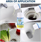 Saker Powerful Foaming Drain Cleaner Powder, Easy-Pour Clog Remover for Kitchen Sink, Bathroom Tub & Shower, Toilet and Floor Drain, Helps Break Down Hair, Soap Scum, Paper and Sludge(1Pack)