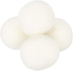 uxcell 4 Pcs Wool Dryer Balls, 2 Inches Wool Laundry Dryer Balls for Reducing Clothing Static and Wrinkles, White