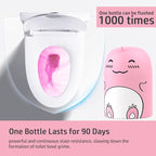 Cute Dinosaur-Shaped Toilet Bowl Cleaner Bottle, Bathroom Toilet Tank Cleaner with Peach Scent,One bottle lasts for 90 days (1, red)