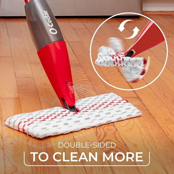 O-Cedar ProMist MAX Spray Mop, PMM with 2 Extra Refills, Red
