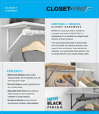 Knape & Vogt Closet Pro HD RP0022-18/30 Adjustable Closet Rod, 18-Inch to 30-Inch, Platinum