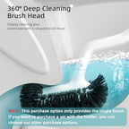 HAMITOR Toilet Bowl Brush Without Holder: Bathroom Deep Cleaning Toilet Cleaner Scrubber Under Rim with Curved Bristle for Dead Corner Clean - Modern Rv Toilet Decorative Accessories - White
