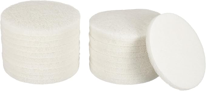 HARFINGTON 20pcs Scrubber Scouring Pads 450 Grits 5 Inch Drill Power Brush Hoop and Loop Surface Conditioning Disc Drill Scuffing Disc Scrub Pads for Home Kitchen Cleaning, White
