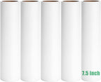 7.5 inch Lint Roller Refills Only, Pet Hair Remover Refills for Clothes Carpet Floor Couch, Extra Sticky Lint Brush Roller Refills, Pack of 5 Rolls, Total 300 Sheets (7.5'' Wide)