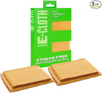 E-Cloth 2-Pack Window Cleaning Cloth - Streak-Free Glass & Mirror Cleaning Kit with Just Water, Glass Cleaning Cloth, Microfiber Towel Kit for Windows, Car Windshield, Mirrors - Tangerine Orange