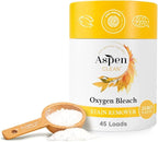 AspenClean | Unscented Oxygen Bleach Powder | Color Safe Laundry Stain Remover | Bleach Alternative | EWG Verified™, Hypoallergenic, Non-Toxic | 45 Loads