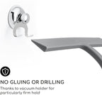 GÜTEWERK Shower Squeegee for Glass Doors, Silicone Window Squeegee, Bathroom and Glass Cleaning - Gray - 11 Inch