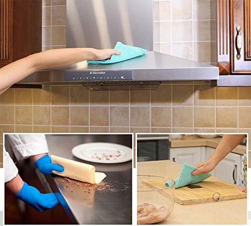JEBBLAS Reusable Handi Wipes Disposable Cleaning Towels Dish Cloths, 100 Count/Pack, Blue