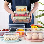 Food Storage Containers with Airtight Lids - Plastic Meal Prep Containers - Lunch Containers, Microwave, Dishwasher,and Freezer Safe (Pink)