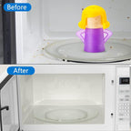 Abnaok Microwave Cleaner, 2 PCS Angry Mama Microwave Cleaner Microwave Oven Steam Cleaner Easily Clean in Minutes Cleans Add Vinegar and Water for Home or Office with English Manual (Purple)