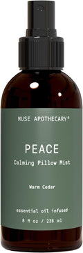 Muse Apothecary Pillow Ritual - Botanical Collection - Calming and Relaxing Pillow Mist, Linen and Fabric Spray - Infused with Natural Aromatherapy Essential Oils - 8 oz, Warm Cedar