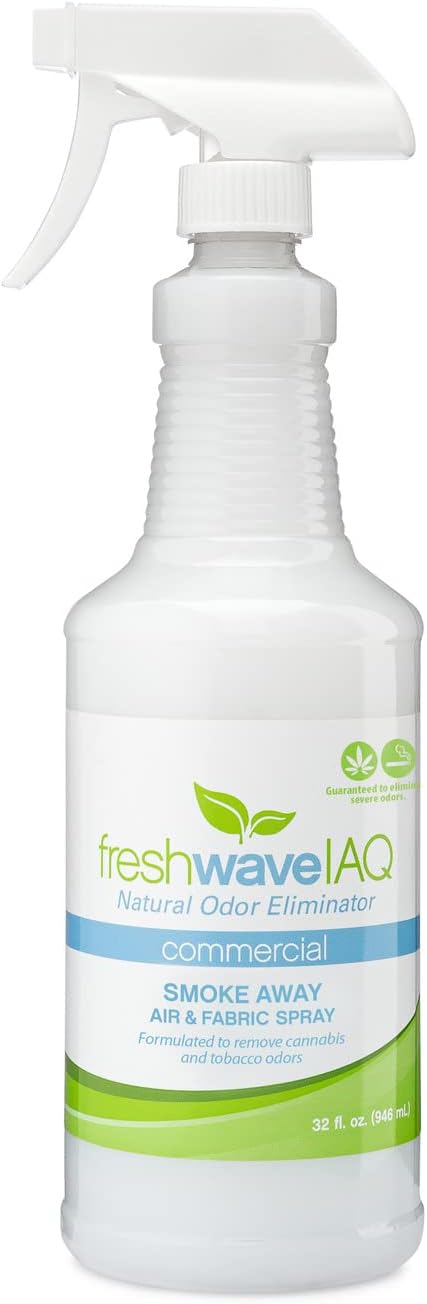 Fresh Wave IAQ Commercial Smoke Away Air & Fabric Spray, 32 Fl. Oz. | Great for Strong Odors | Safer Natural Ingredients | Odor Eliminator for Home or Large Commercial Areas