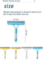 3 in 1 Window Cleaning Scraper, Squeegee with Sprayer, All-in-One Glass Cleaner Tool with Sponge & Rubber Blade for Shower Doors, Mirrors, Car Windows & Home Use