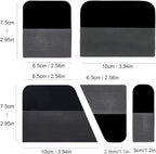 PPF Squeegee Kit 5 in 1 Anti-Scratch Soft TPU Scraper for Vinyl,Small Tint Squeegee Water Blade Scraper for Paint Protection Film,Vinyl Wrap Window Tint Tools (Black)