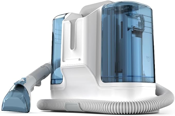 Carpet Cleaner Machine Upholstery - 450W Shampooer Portable for Couch Rug Sofa Car Seat Furniture Fabric Wet Vacuum Spot Handheld Small Mini Car Water Aspiradora de Agua Deep Extractor Washer